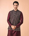 Purple Velvet Elegance Nehru Jacket
