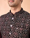Manyavar Men Purple Velvet Elegance Nehru Jacket