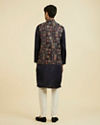 Manyavar Men Elegant Blue Nehru Jacket