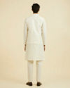 Manyavar Men Cream Brocade Nehru Jacket