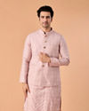 Manyavar Men Dazzling Dusty Pink Nehru Jacket