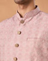 Manyavar Men Dazzling Dusty Pink Nehru Jacket