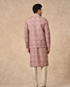 Manyavar Men Dusty Pink Blended Cotton Nehru Jacket
