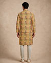 Manyavar Men Yellow Blended Cotton Nehru Jacket
