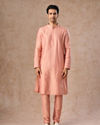 Manyavar Men Peach Festive Grandeur Kurta Jacket Set