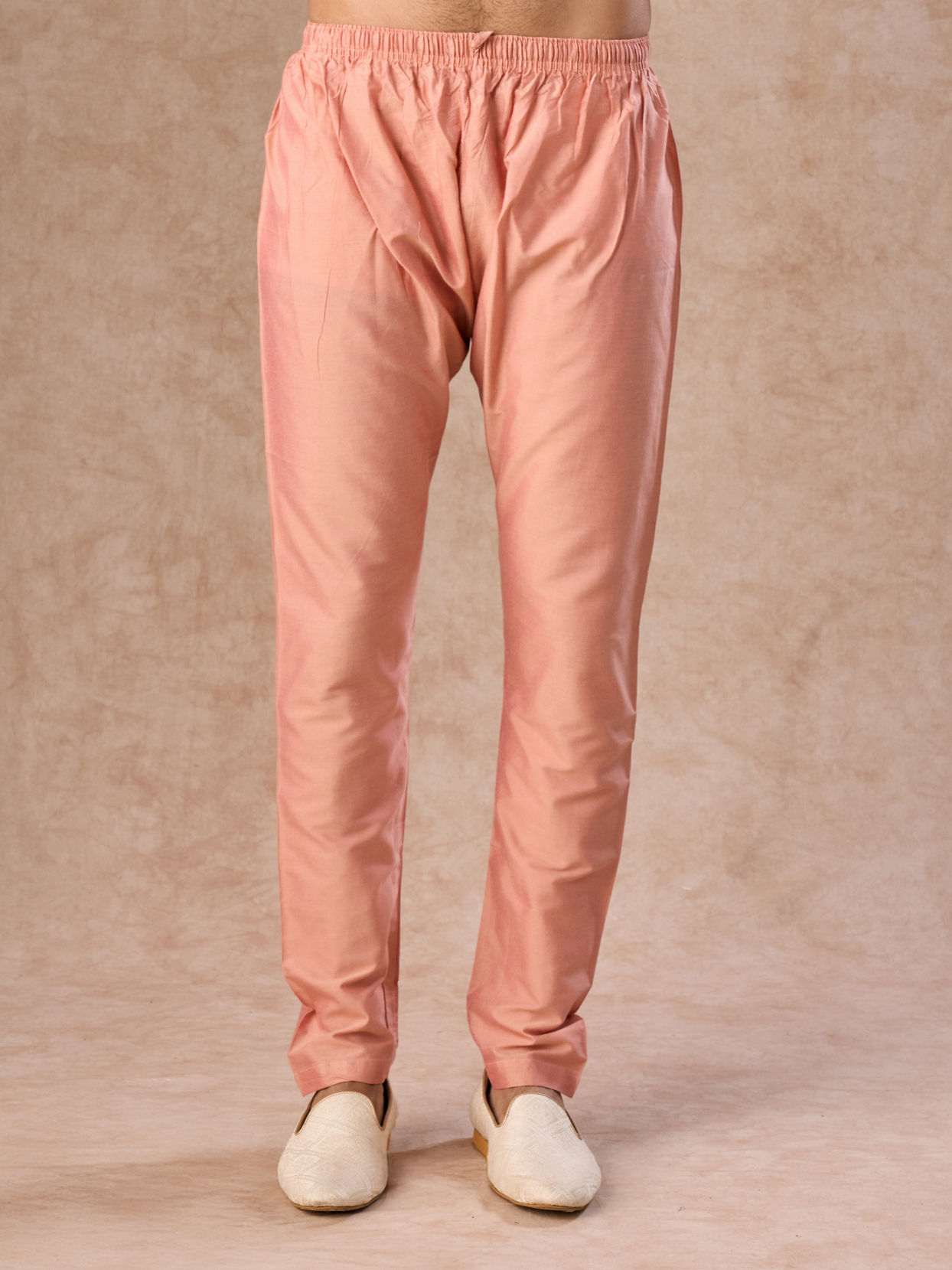 Manyavar Men Peach Festive Grandeur Kurta Jacket Set