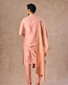 Manyavar Men Peach Festive Grandeur Kurta Jacket Set