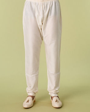 Diwas Men Sesame White Self Design Kurta Jacket Set