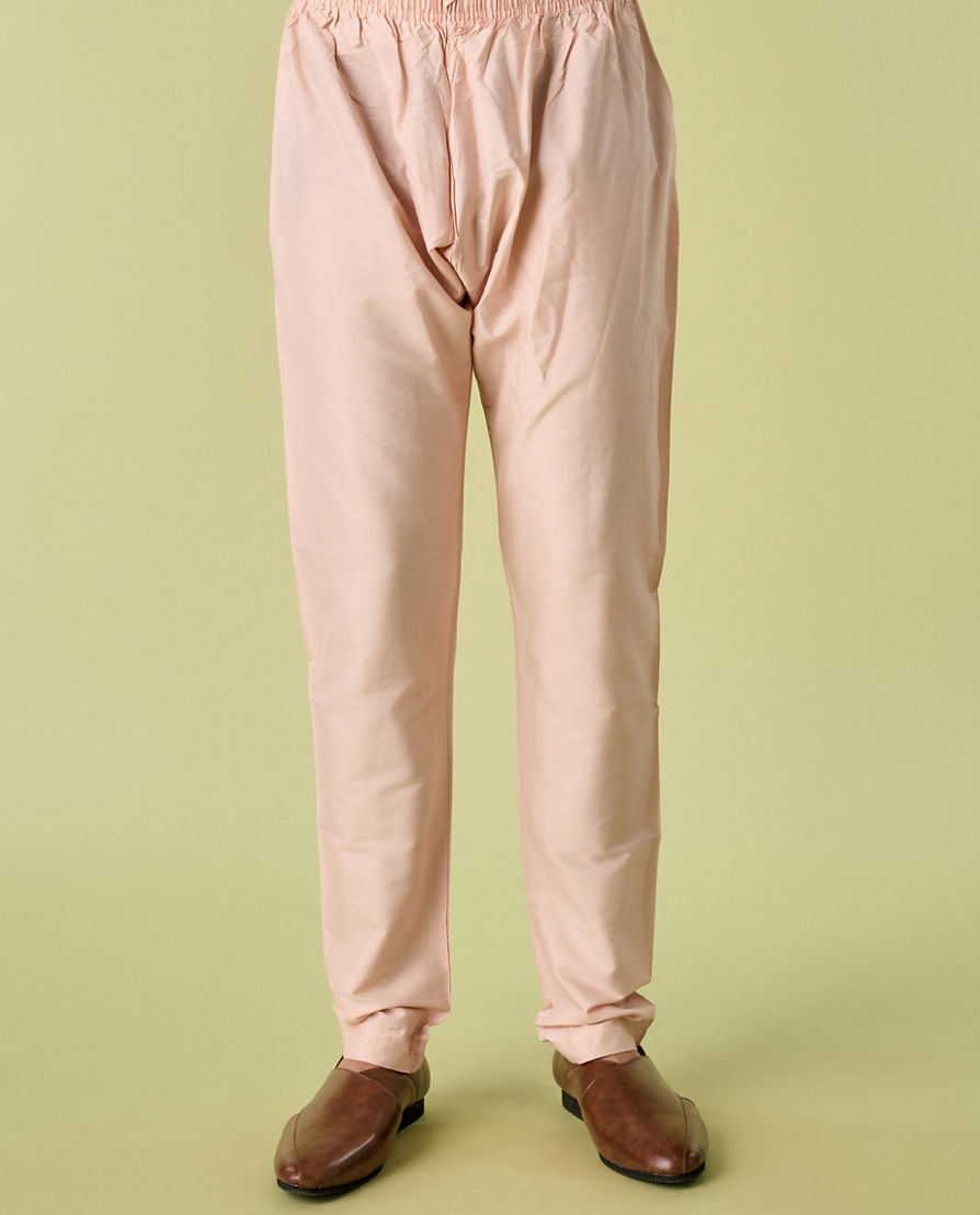 Diwas Men Cream Pink Moroccan Printed Jacket Set