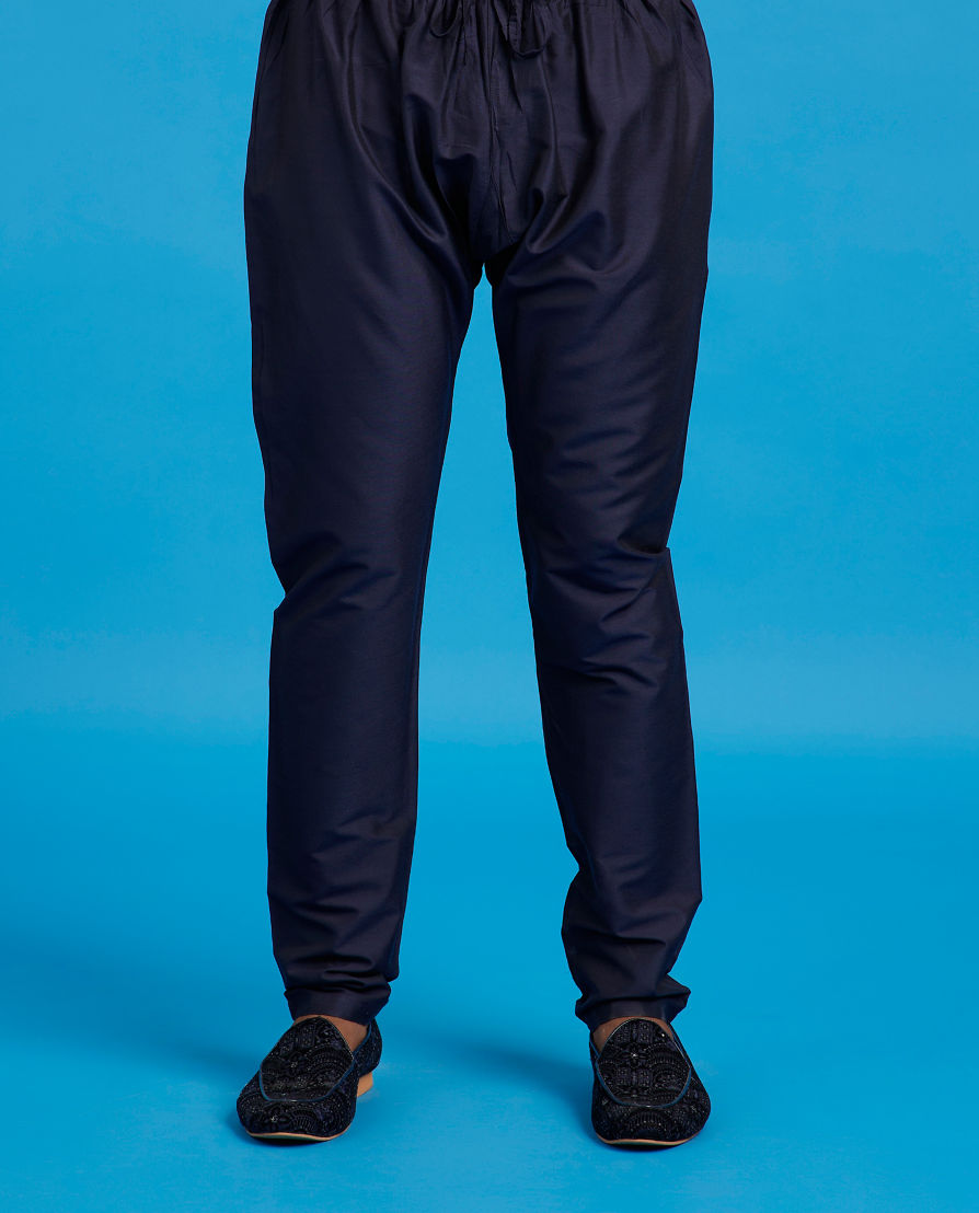 Diwas Men Dark Blue Delight Kurta Jacket Set