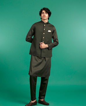 Diwas Men Emerald Elegance Kurta Jacket Set