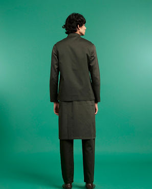Diwas Men Emerald Elegance Kurta Jacket Set