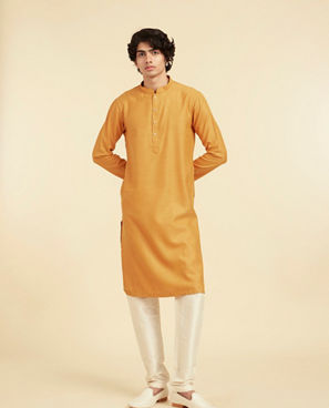 Diwas Men Radiant Mustard Kurta Jacket Set