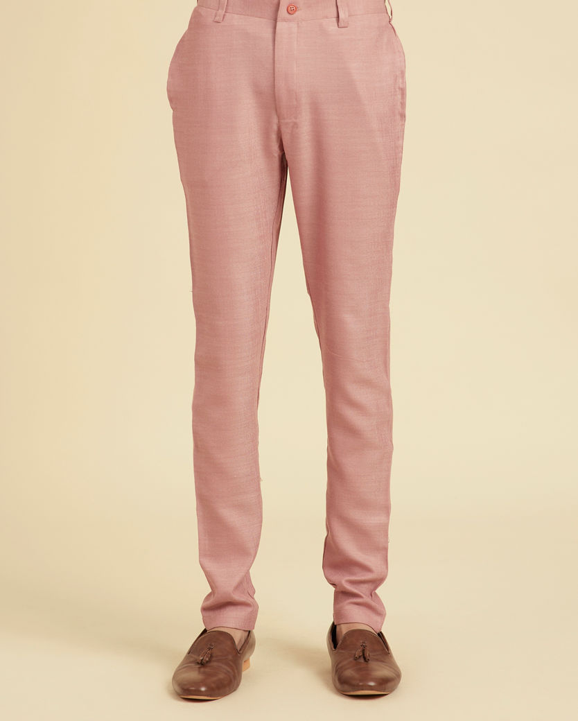 Diwas Men Dusty Pink Kurta Jacket Set
