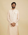 Peach Georgette Kurta Jacket Set