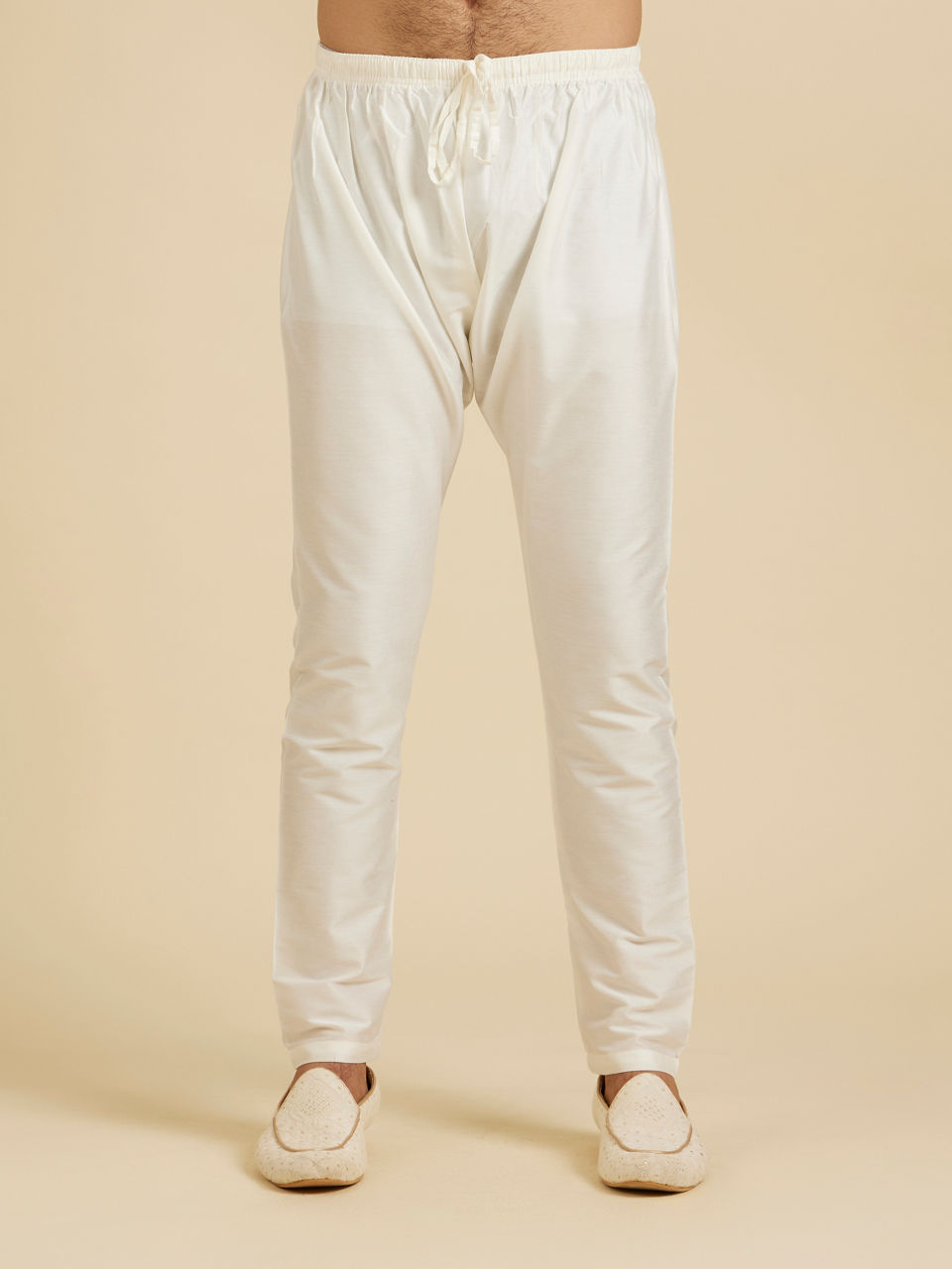 Manyavar Men Peach Georgette Kurta Jacket Set