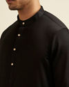 Manyavar Men Black Mirror Embellished Jacket Set