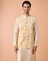 Cream Elegance Kurta Jacket Set