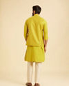 Manyavar Men Majestic Mehndi Green Kurta Jacket Set