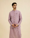 Soft Lilac Jacket Set with Ditsy Diamond Motifs