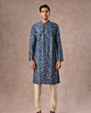 Manyavar Men Greyish Blue Kurta Jacket Set