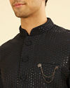 Manyavar Men Dark Blue Kurta Jacket