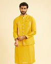 Mustard Yellow Regal Kurta Jacket Set