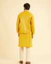 Manyavar Men Mustard Yellow Regal Kurta Jacket Set
