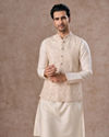 Whimsical Cream Kurta Jacket Set