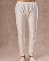 Manyavar Men Whimsical Cream Kurta Jacket Set