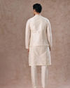 Manyavar Men Whimsical Cream Kurta Jacket Set
