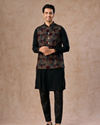Manyavar Men Blue Elegance Kurta Jacket Set