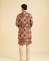 Manyavar Men Festive Fiesta Orange Kurta Jacket Set