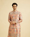 Elegant Beige Kurta Jacket Set
