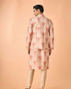 Manyavar Men Peach Radiance Kurta Jacket Set