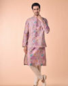 Manyavar Men Lilac Elegance Kurta Jacket Set