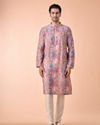 Manyavar Men Lilac Elegance Kurta Jacket Set