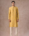 Manyavar Men Sun Kissed Yellow Kurta Jacket Set