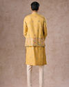 Manyavar Men Sun Kissed Yellow Kurta Jacket Set