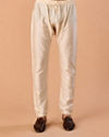 Manyavar Men Peach Elegance Kurta Jacket Set