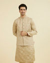 Walnut Satin Kurta Jacket Set