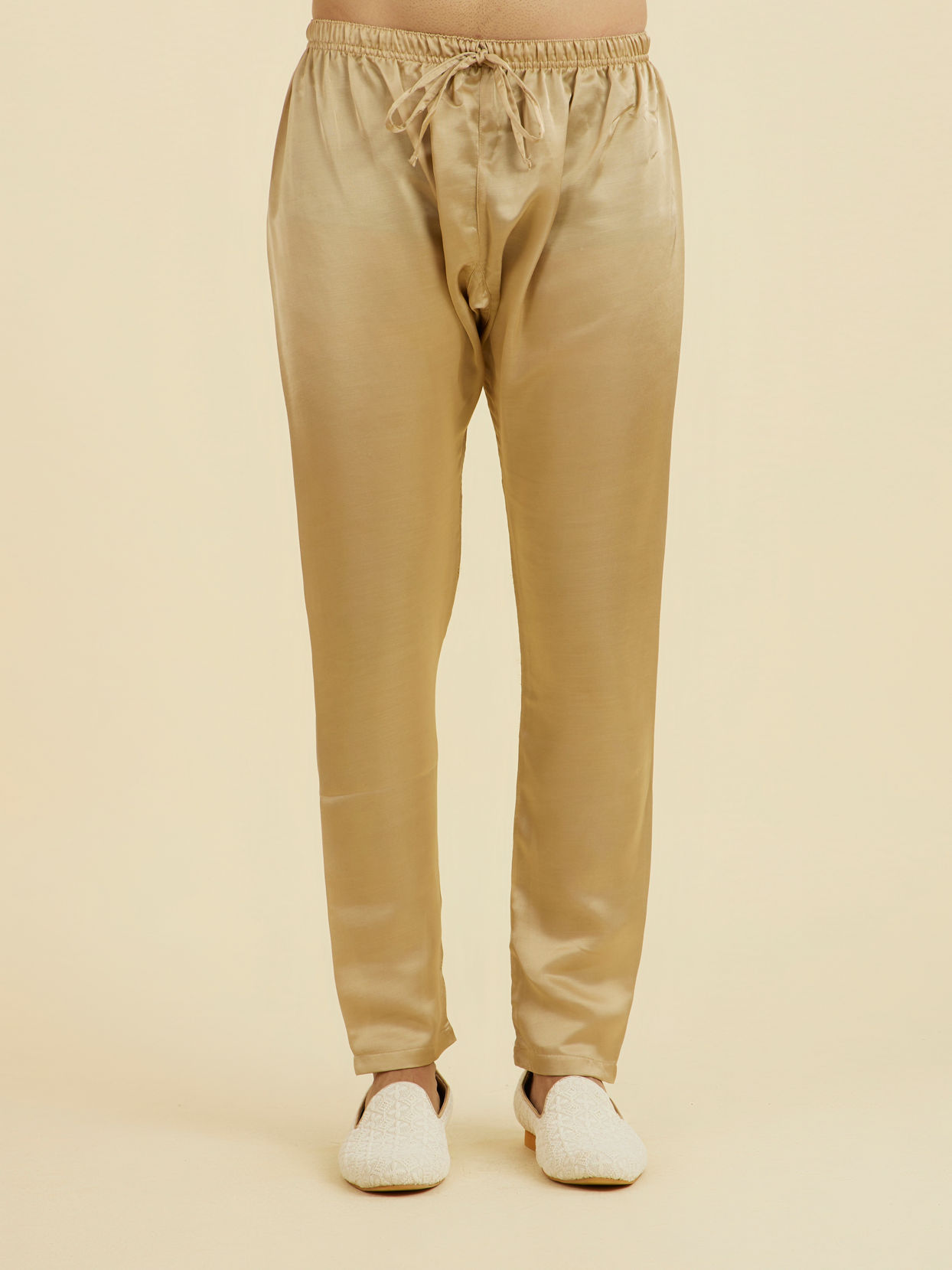 Manyavar Men Walnut Satin Kurta Jacket Set