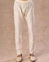 Manyavar Men Elegant Cream Kurta Jacket Set