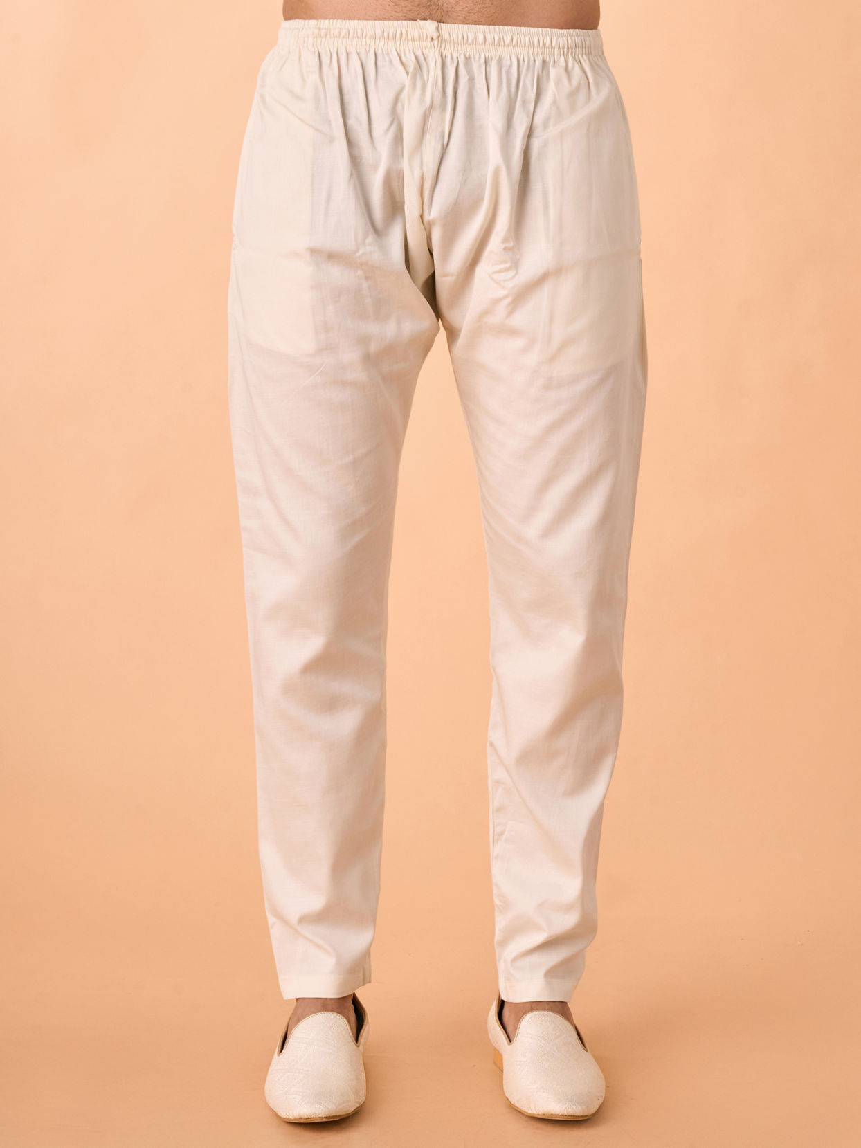 Manyavar Men Elegant Cream Kurta Jacket Set