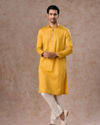 Manyavar Men Yellow Radiance Kurta Jacket Set