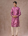 Manyavar Men Purple Enthralling Kurta Jacket Set