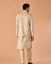 Manyavar Men Beige Glorious Kurta Jacket Set