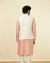 Manyavar Men Cream Jacket With Multicolor Motifs