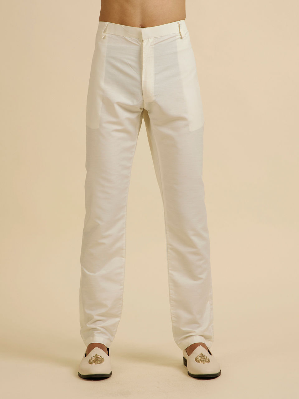 Manyavar Men Beige Sequin Embroidered Kurta Jacket Set