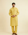 alt message - Manyavar Men Radiant Yellow Kurta Jacket Set image number 2